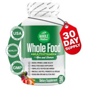 Whole Food Multivitamin for Men and Women 90 Tablets Made in USA and GMP Certified