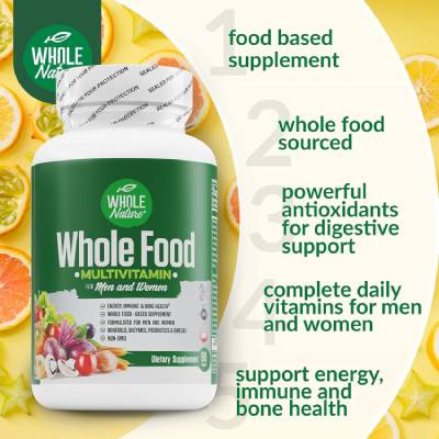Whole Nature Whole Food Multivitamin for Men and Women powerful antioxidants for digestive support