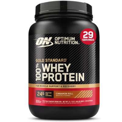 Optimum Nutrition Gold Standard 100% Whey Protein Powder Cinnamon Roll 2lb Tub