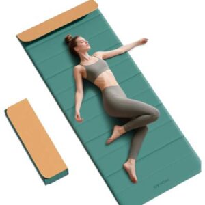 WOHAO Foldable Yoga Mat 75x26 inch dimensions and anti-slip texture overview