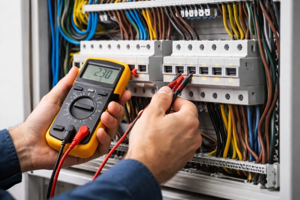 Expert electrical repair service and licensed electrician fixing home wiring